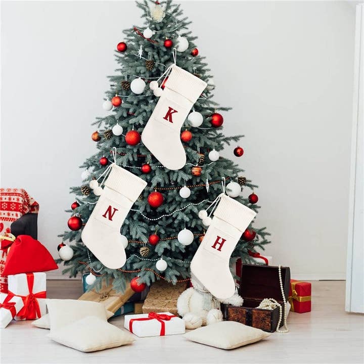 UZ Wholesale Store – wholesale Julstrumpa – Julstrumpprydnad med vit bokstav