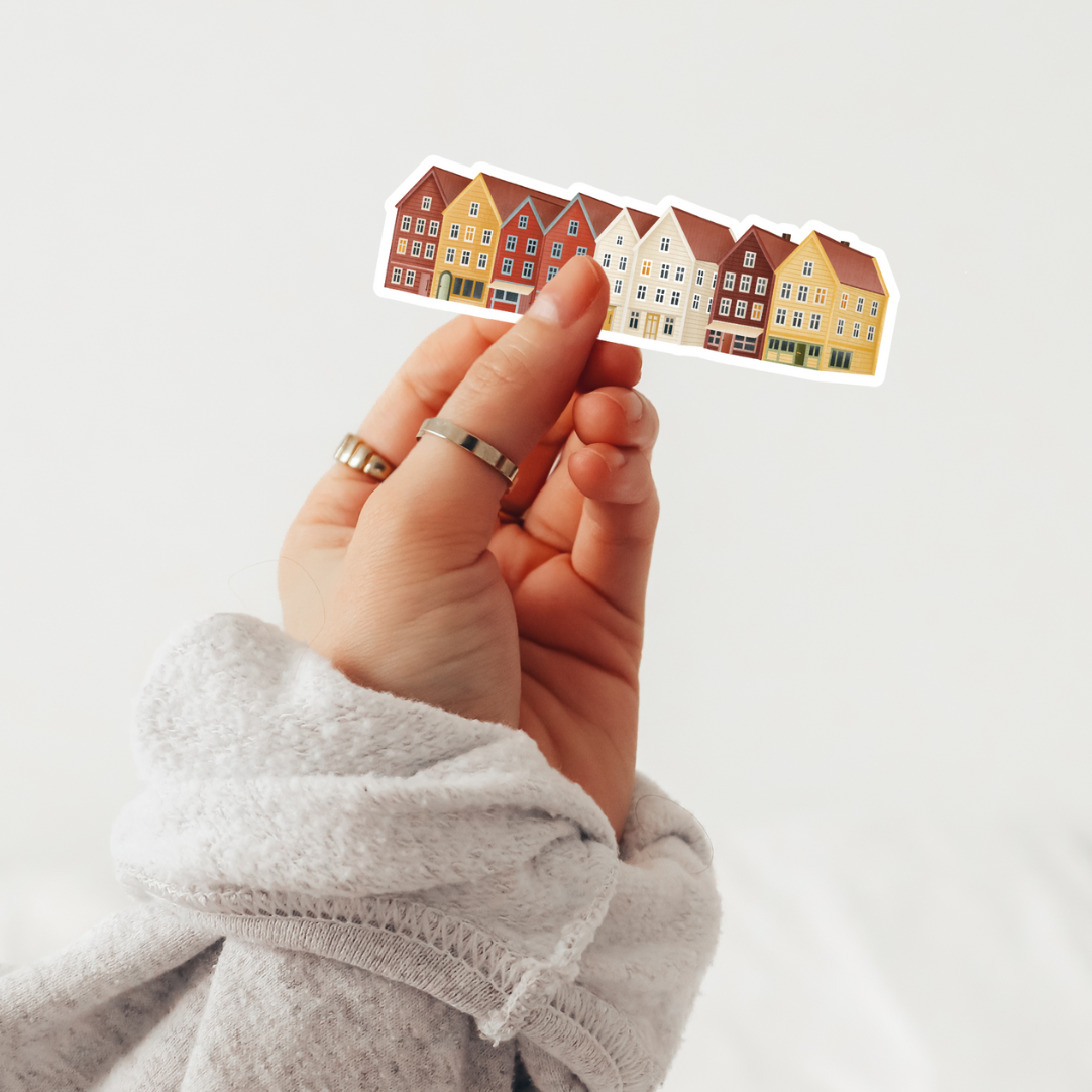 Tilda&Theo - Wholesale Sticker - Vinyl Sticker Houses in Bergen Norway Houses Sticker3