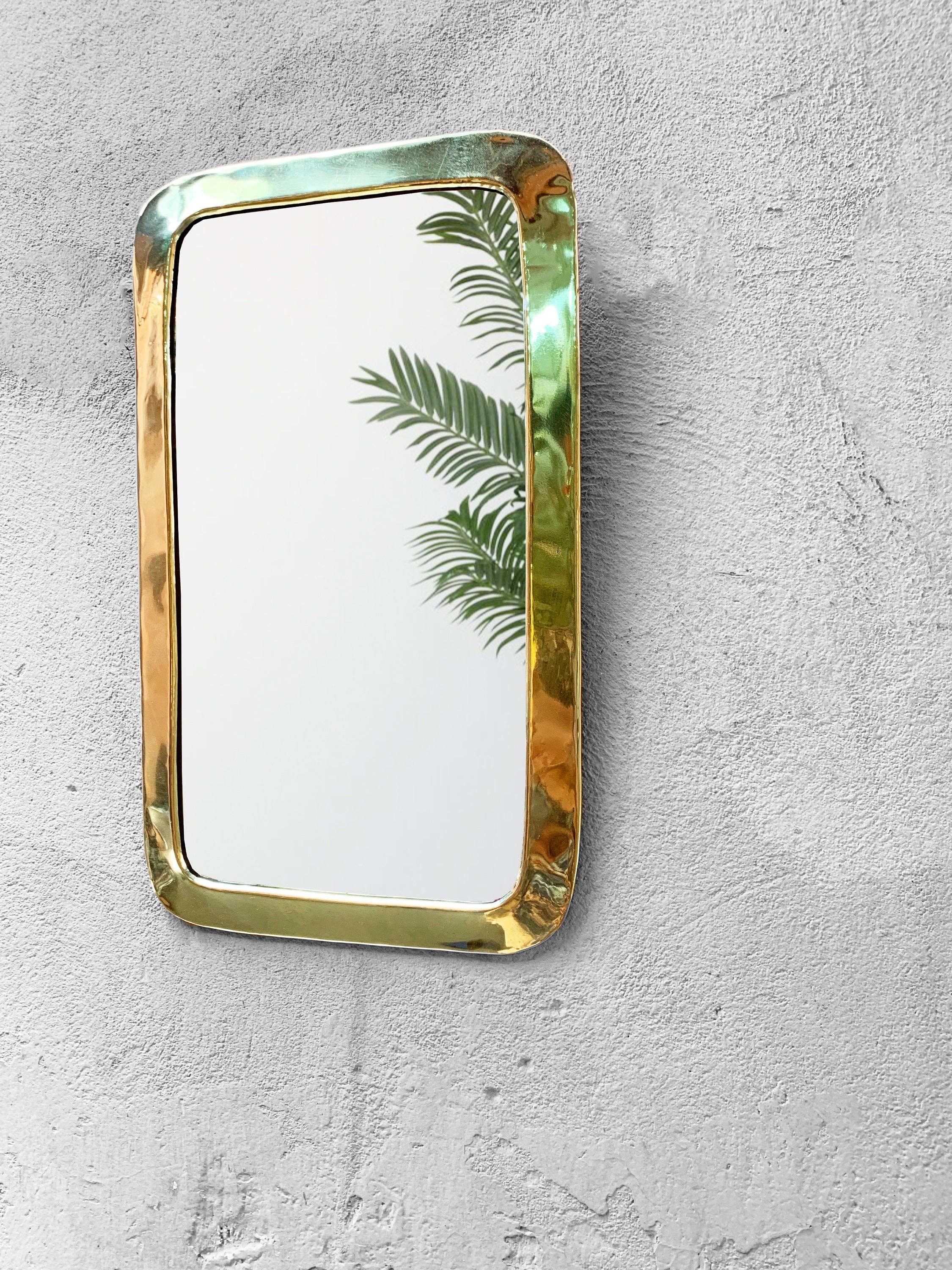 Palmeraies - Wholesale Wall Mirror - Handmade Rectangle Mirrors - Gold Brass Frame Mirror1