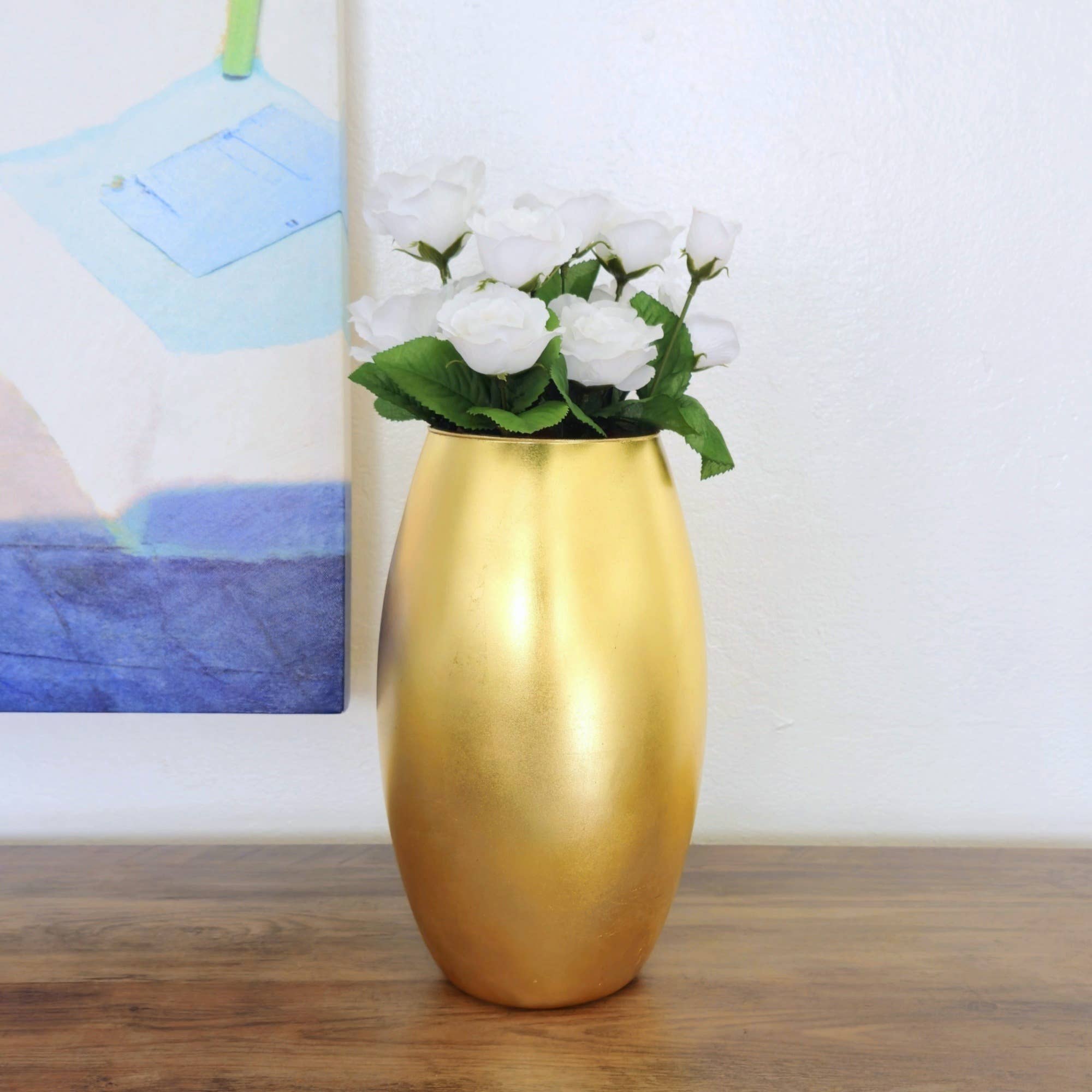 RED POMEGRANATE COLLECTION - Wholesale Vase - AMARYLLIS Solid Gold Gilded Flower Vase3