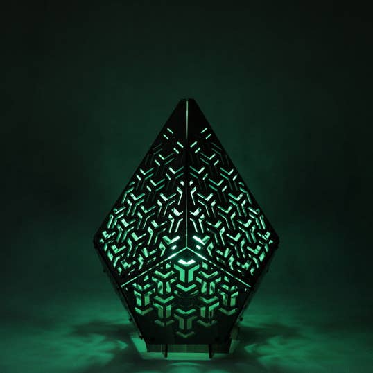 PAPERCRAFT WORLD - Vente Kit de bricolage - Lampe de table 3D en papercraft SINAR Arrow14