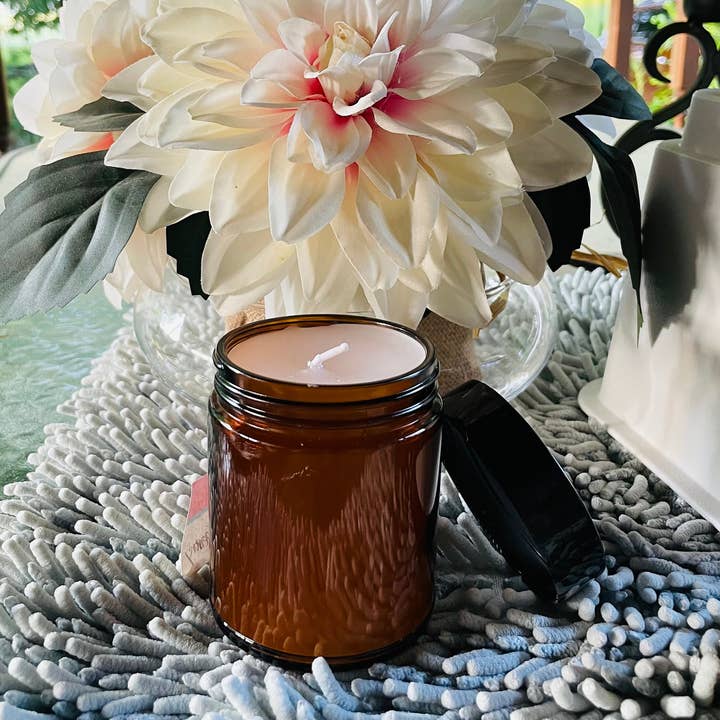 LuvinbyJessica.etsy.com - Wholesale Jar/Filled Candle - Personalized Candles Scented Candle Amber Glass Jars2