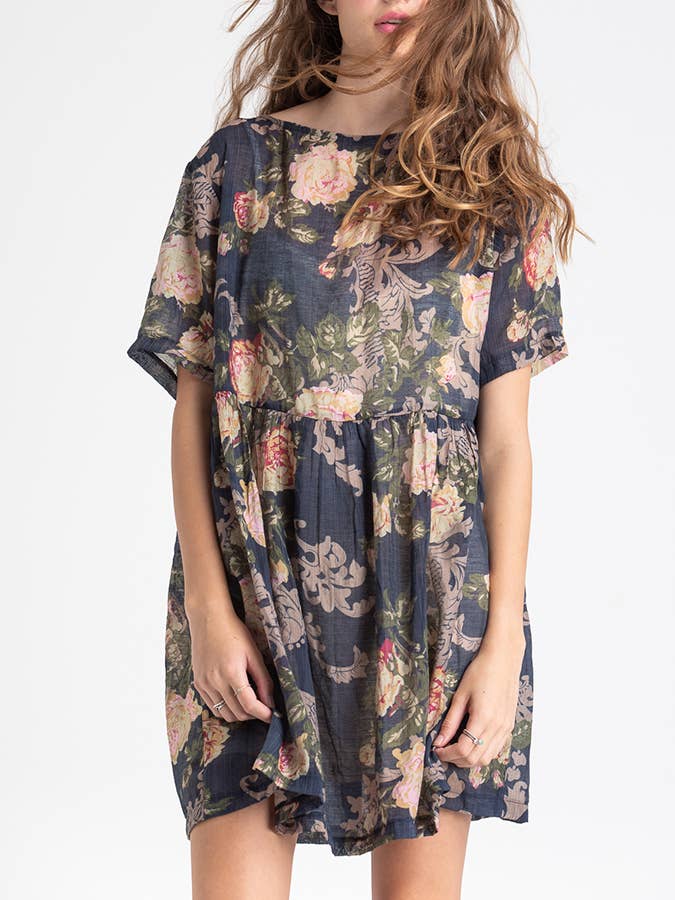 Miss Rose Sister Violet – wholesale Dress – Women's – WOMEN'S - Babydoll button up Dress5