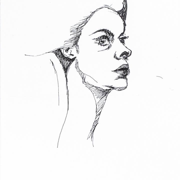 Madness Hand Drawing Postcard for wholesale by Maral Kunst