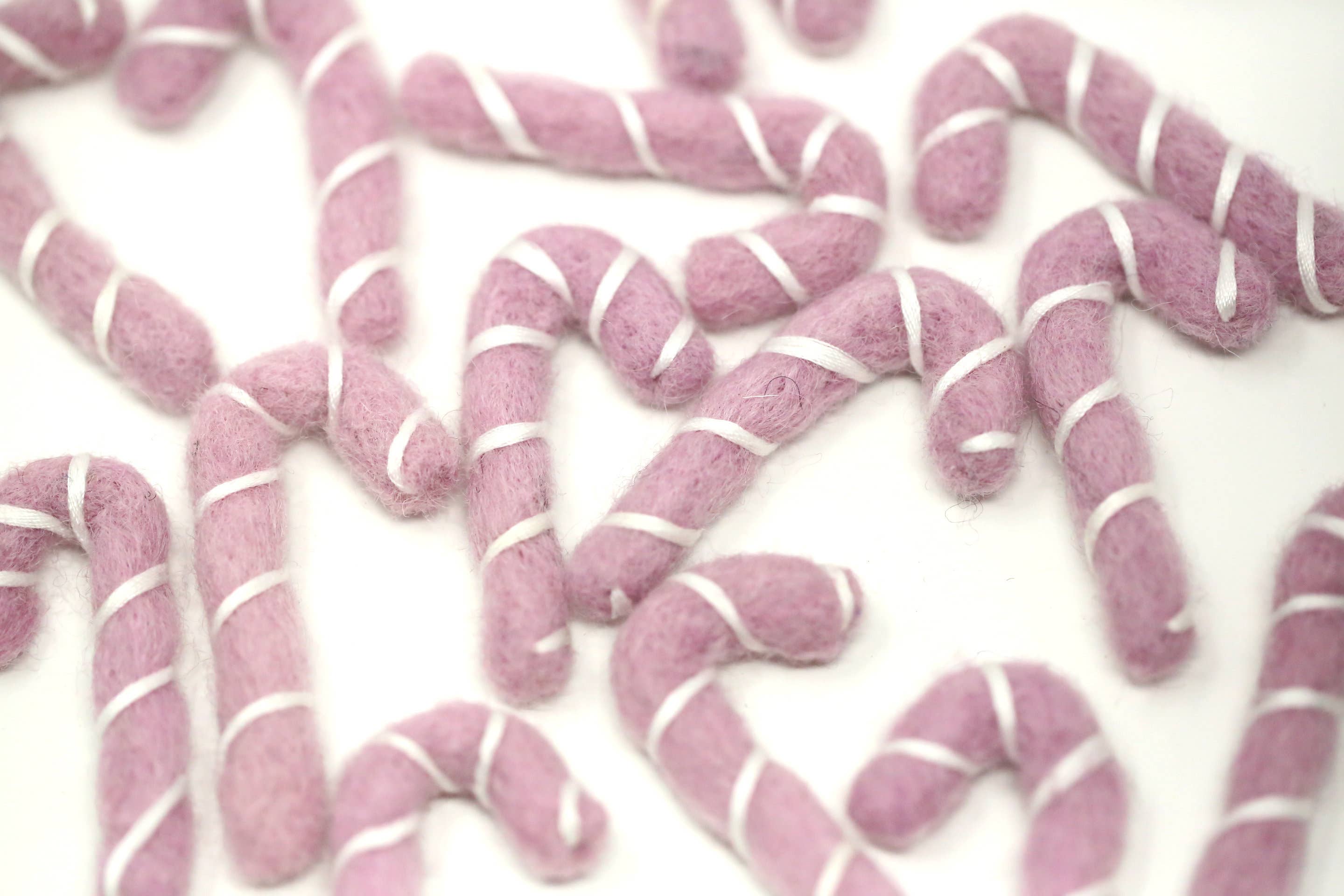 The Felt Pod - Wholesale Christmas Decoration - Felt Christmas Felt Candy Cane Set of 53