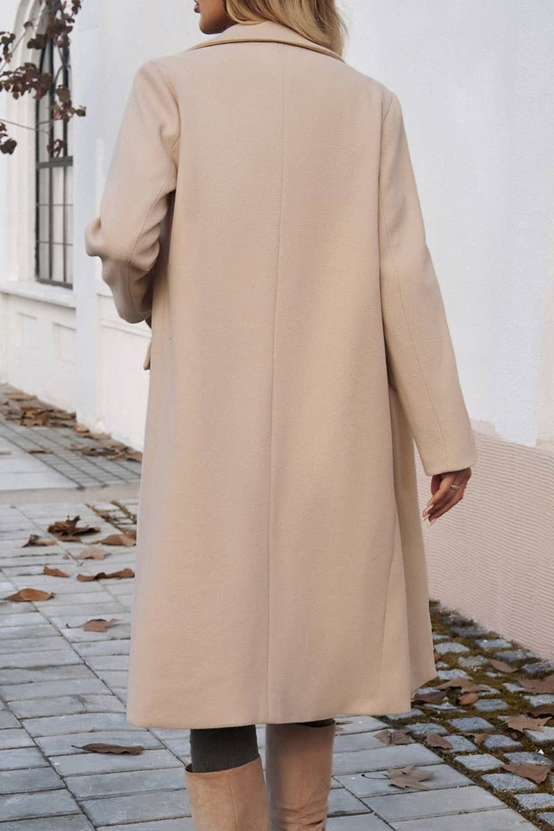 NINEXIS - Wholesale Coat - Women's - CWOCO0258_V NECK LONG SLEEVE WOOLEN COAT8