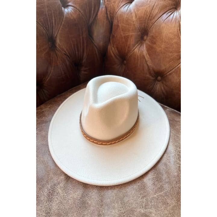 Bella Betty – wholesale Fedora – Women’s – Wide Brim Vegan Felt Rancher Hat with Braid Leather14