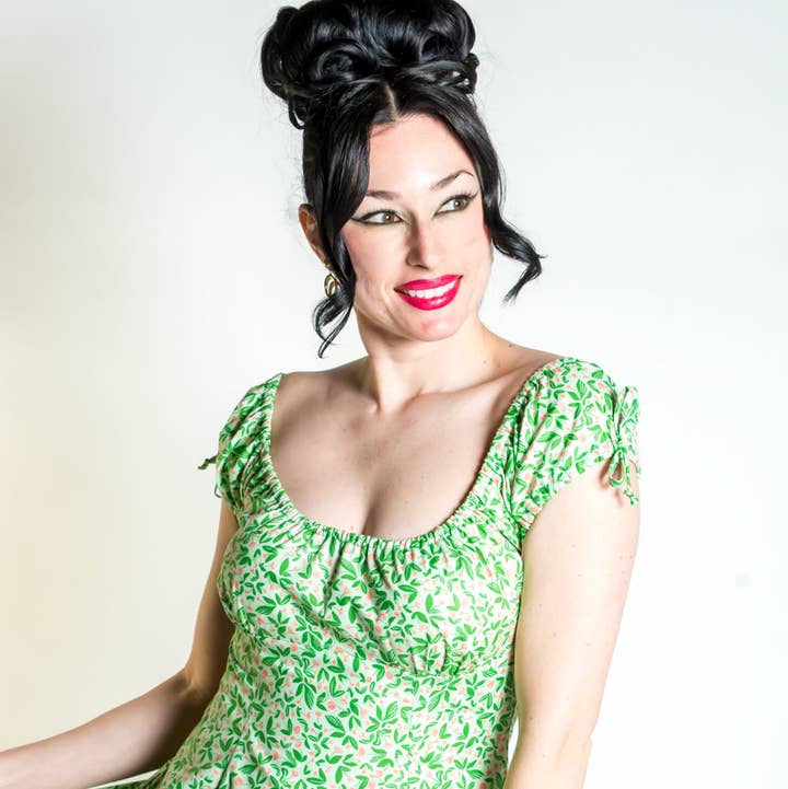 Hilda Dress - Tiny Tulips for wholesale by Heart of Haute