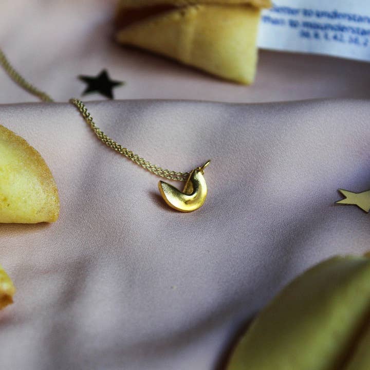 North & South jewelry - Wholesale Pendant/Charm Necklace - fortune cookie silver necklace, good luck necklace4