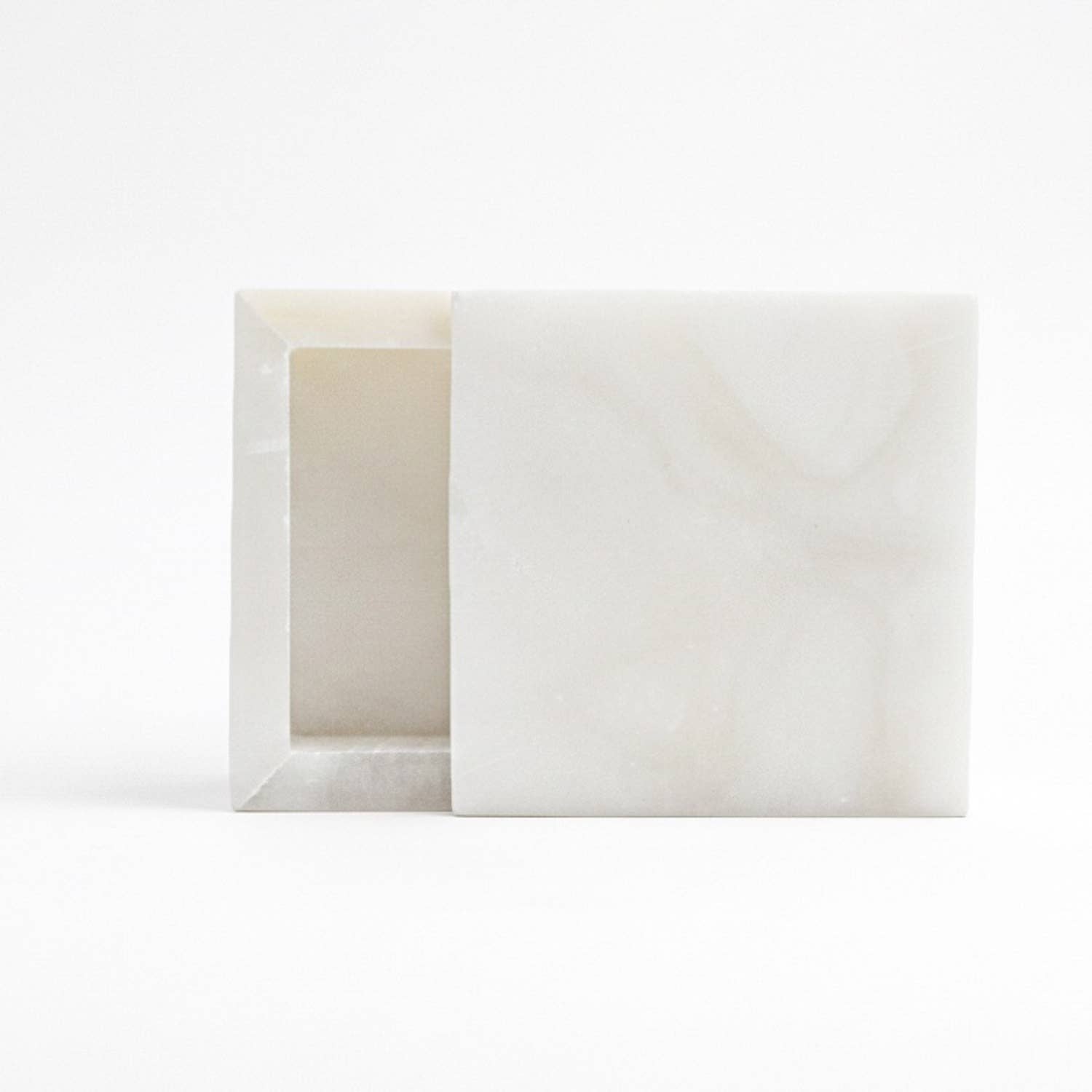 BIDKhome - Wholesale Decorative Tabletop Object - Sm. Alabaster Square Box6