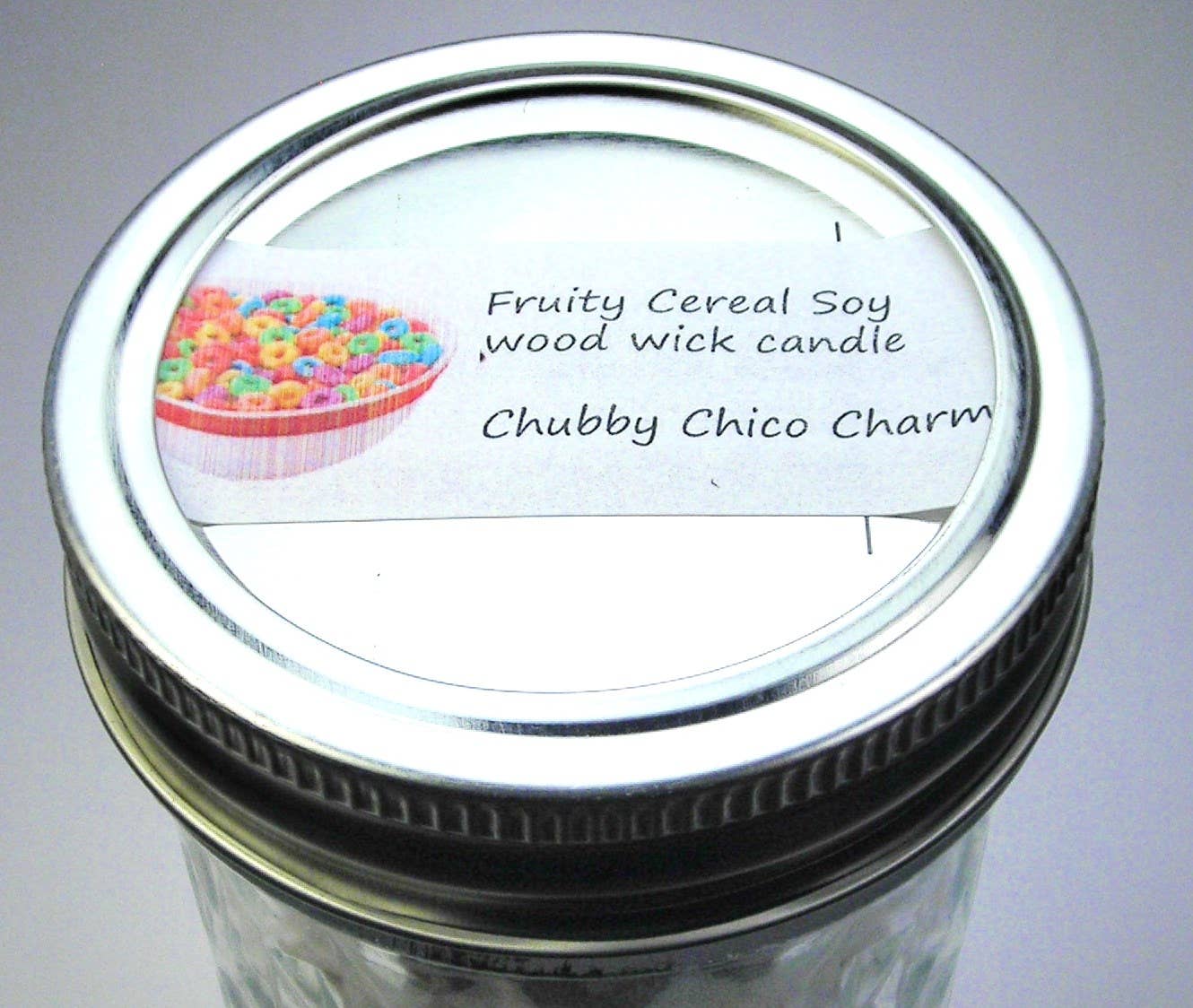 Chubby Chico Charms - Wholesale Jar/Filled Candle - Fruity Cereal Glass Mason Jar soy wood wick Candle3