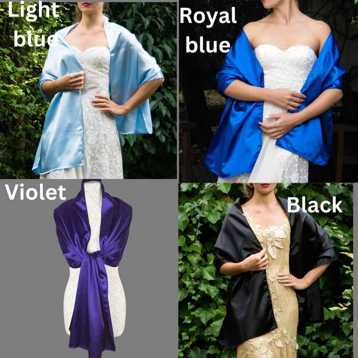 BridalSpain - Wholesale Wrap - Women's - Gold Satin Scarf Wrap Shawl for Weddings and Prom7