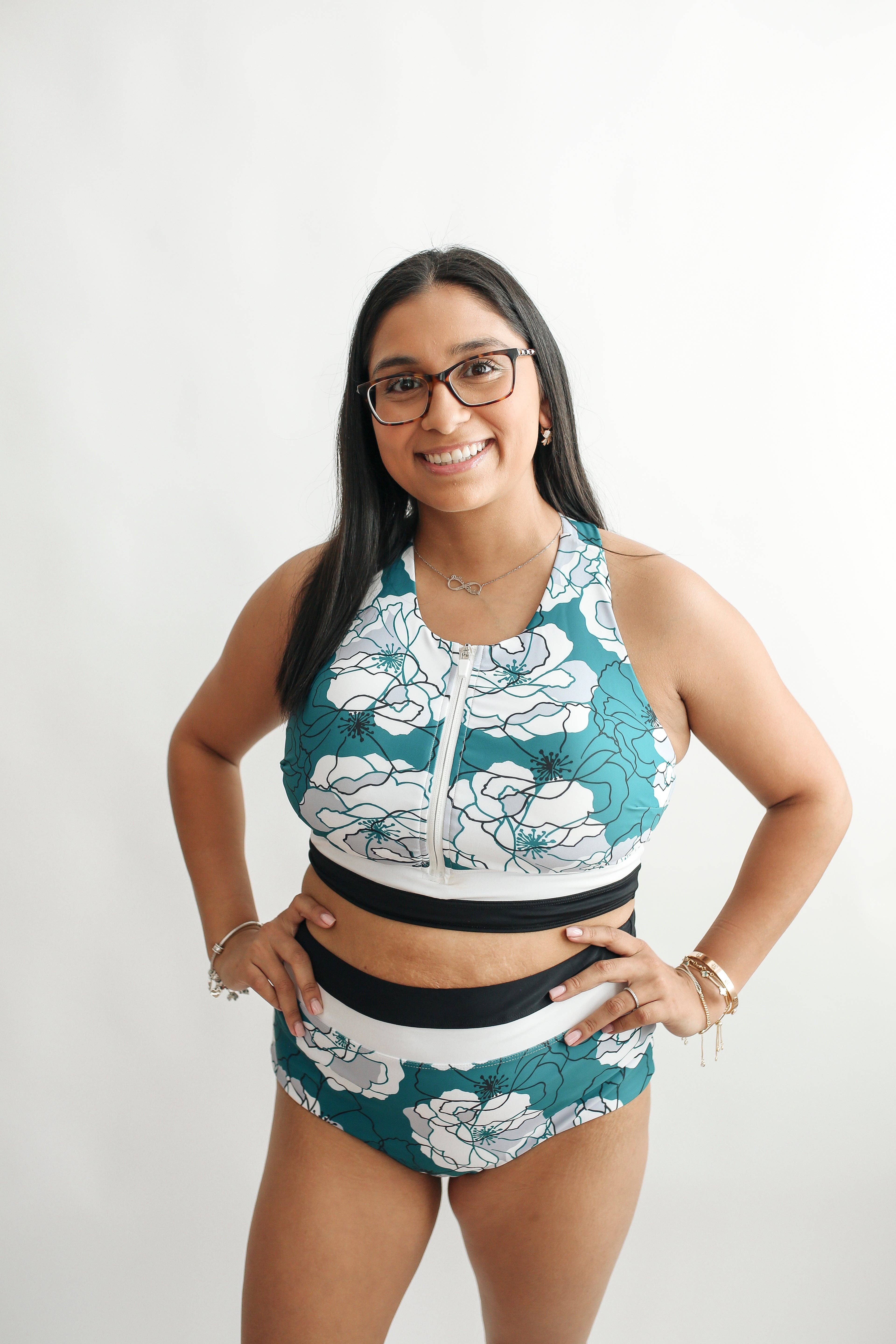 Movemama Apparel – Engroshandel Badeoverdel – Børn – Afgrøde Zip Up Amning Badedragt Top16