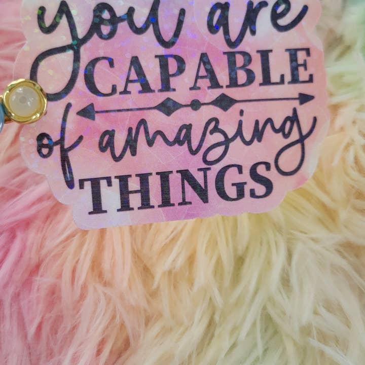 Autocollant "Vous êtes capable" | Décalcomanie en vinyle de motivation | Positif pour la vente par Dashmonograms