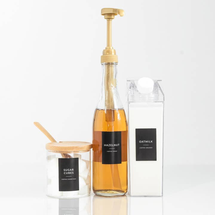 Savvy & Sorted - Wholesale Gift tag label - Black Minimalist Coffee Bar Labels4