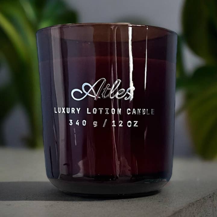 Chocolate Woods Lotion Candle | Massage Oil Candle for wholesale by Atles and Ares