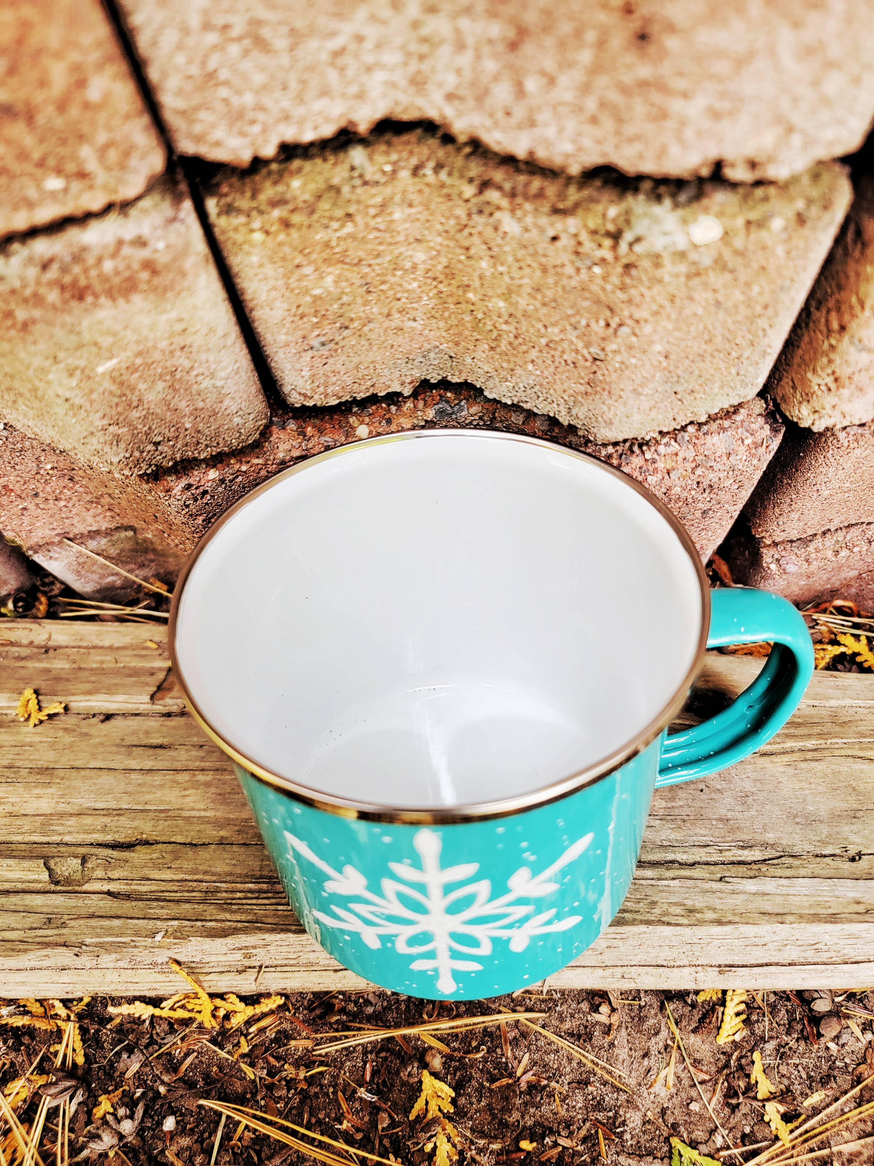 Superior Sweet Water - Vendita all'ingrosso Tazza - Tazza natalizia a forma di falò con fiocchi di neve color verde acqua3