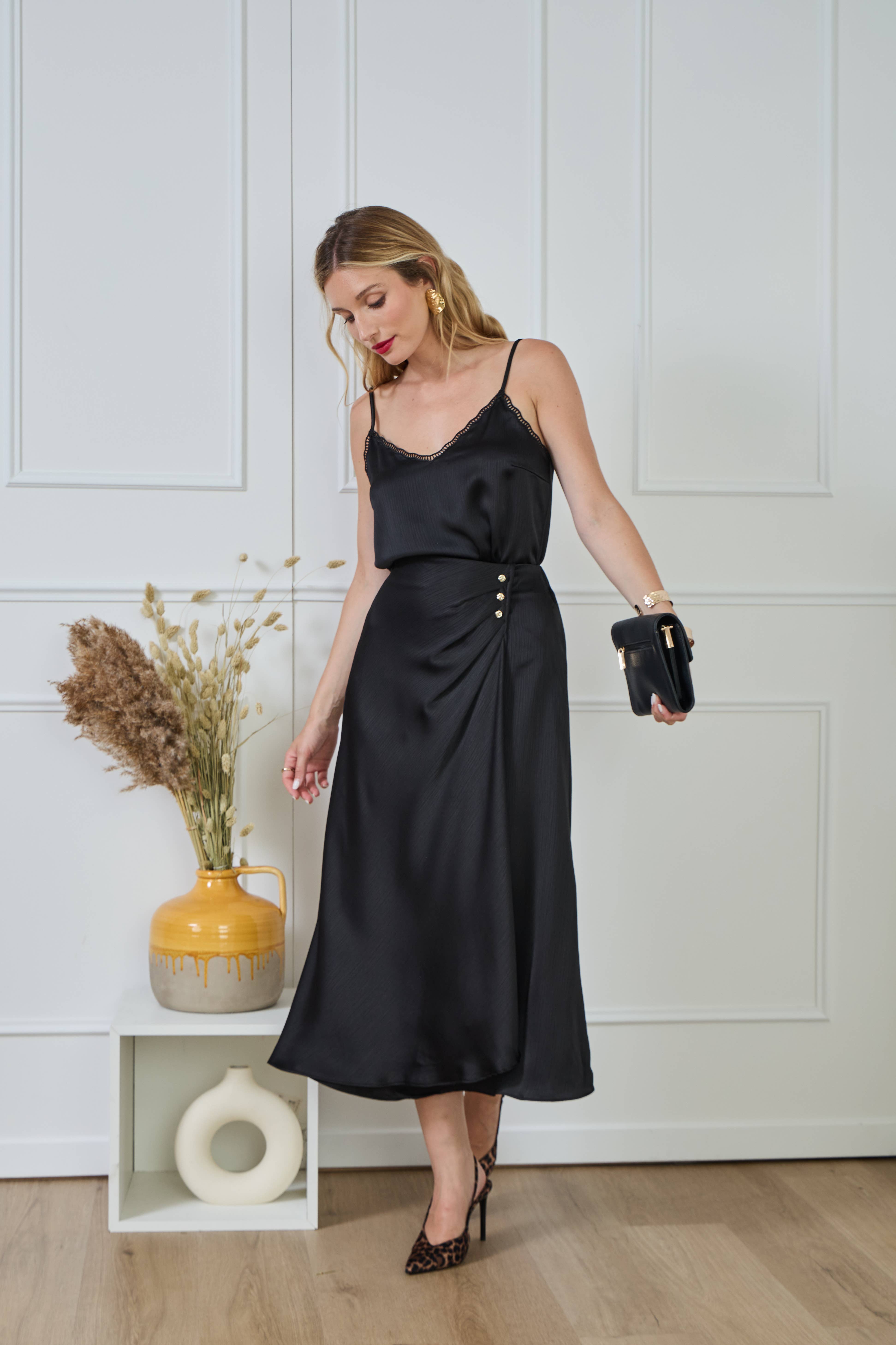 LULUMARY - Vendita all'ingrosso Gonna - Donna - Gonna lunga fluida SK8638