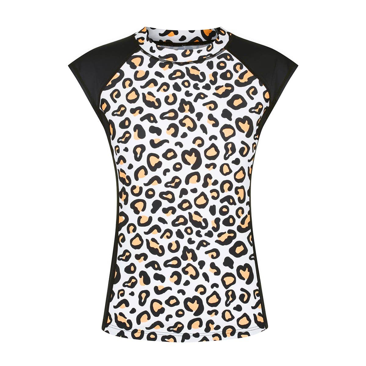 Infamous Swim - Vente Vêtement de natation/rashguard – femme - Gilet anti-éruption Zoe à mancherons - Safari Leopard9