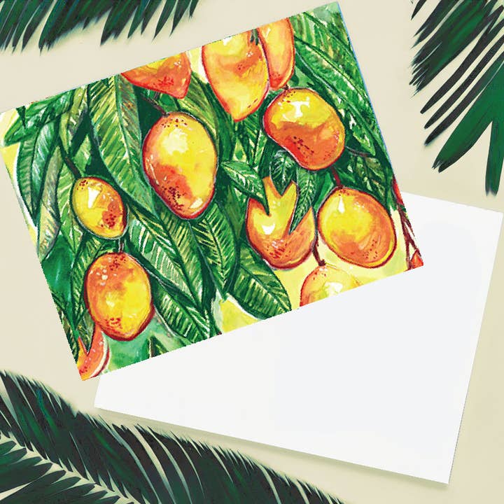 Ebonaiti - Wholesale Art Print - Mini Print Sweet Mango tropical watercolor