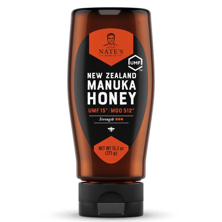 Nature Nate's Manuka 512+ MGO, 15+ UMF, Squeeze Bottle, 13.2oz for wholesale by Nate's Honey