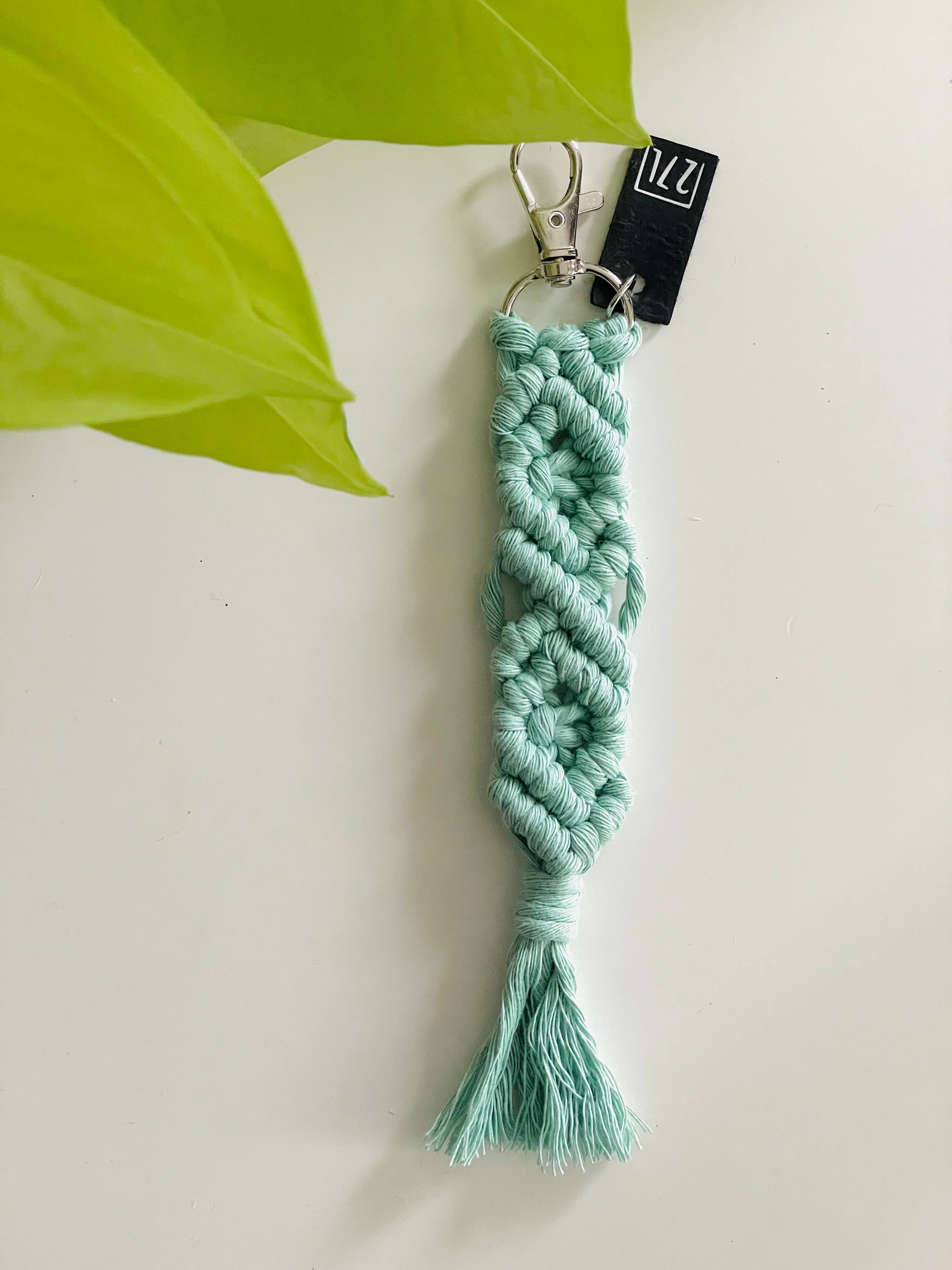 27 and Looming - Wholesale Keychain - Women's - Diamond Macrame Keychain, Boho, Bag Charm, Accessory, Woven2