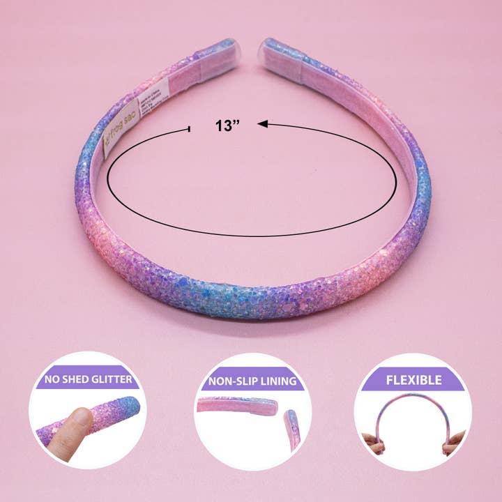 Frog Sac - Wholesale Fashion Headband - Kids - Glitter Headband - Thin Hairbands for Kids16