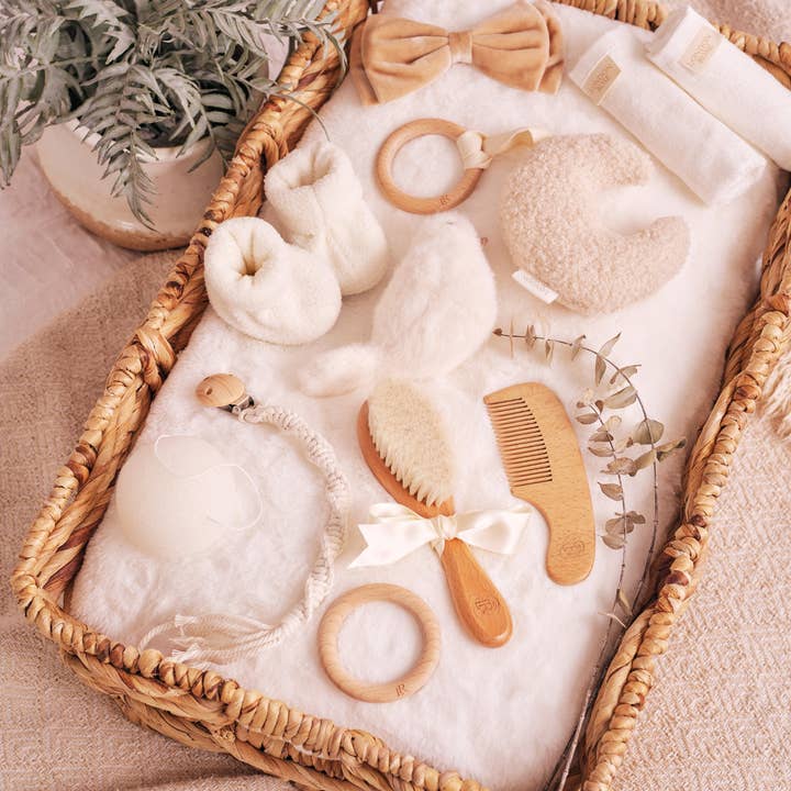 LONDON ROSE – Großhandel Schnuller-Clip – Baby – Plush Moon Schnullerhalter