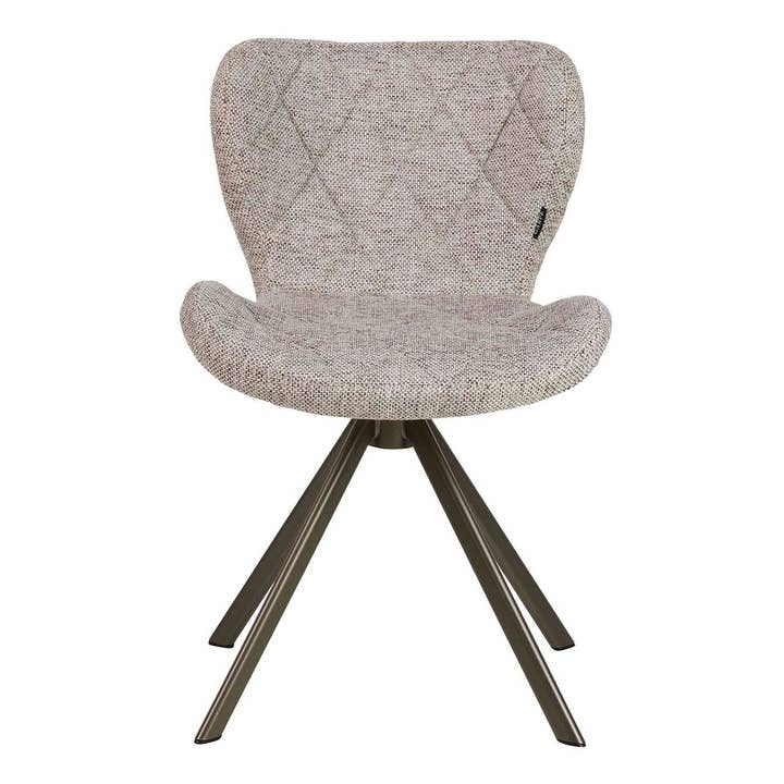 Metalstol Chenille Beige 47x55x72cm for engroshandel hos Garpe Interiores