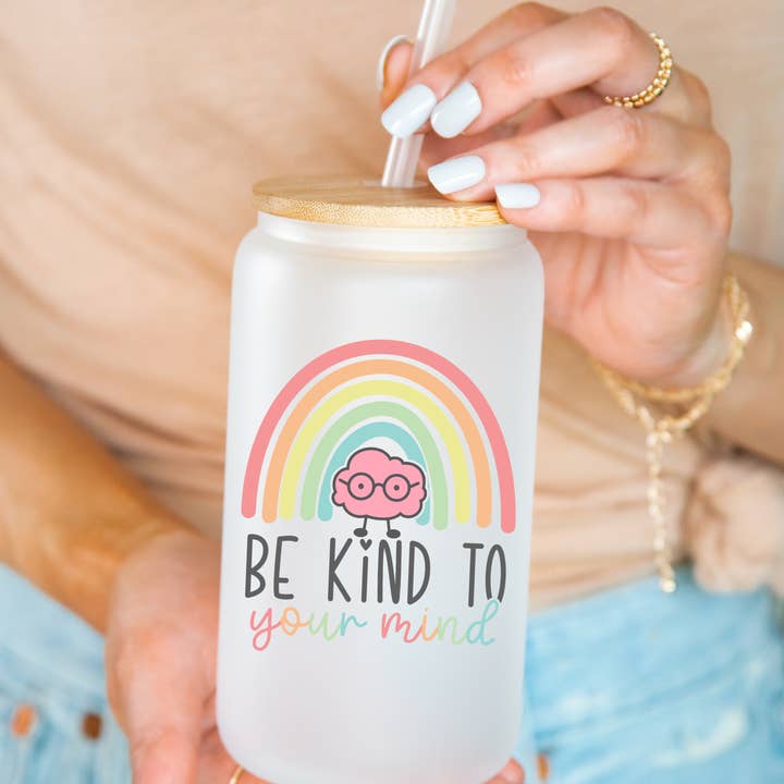 Mental Health Cup, Funny Mental Health Merch, Glass Cup for wholesale by Breeco