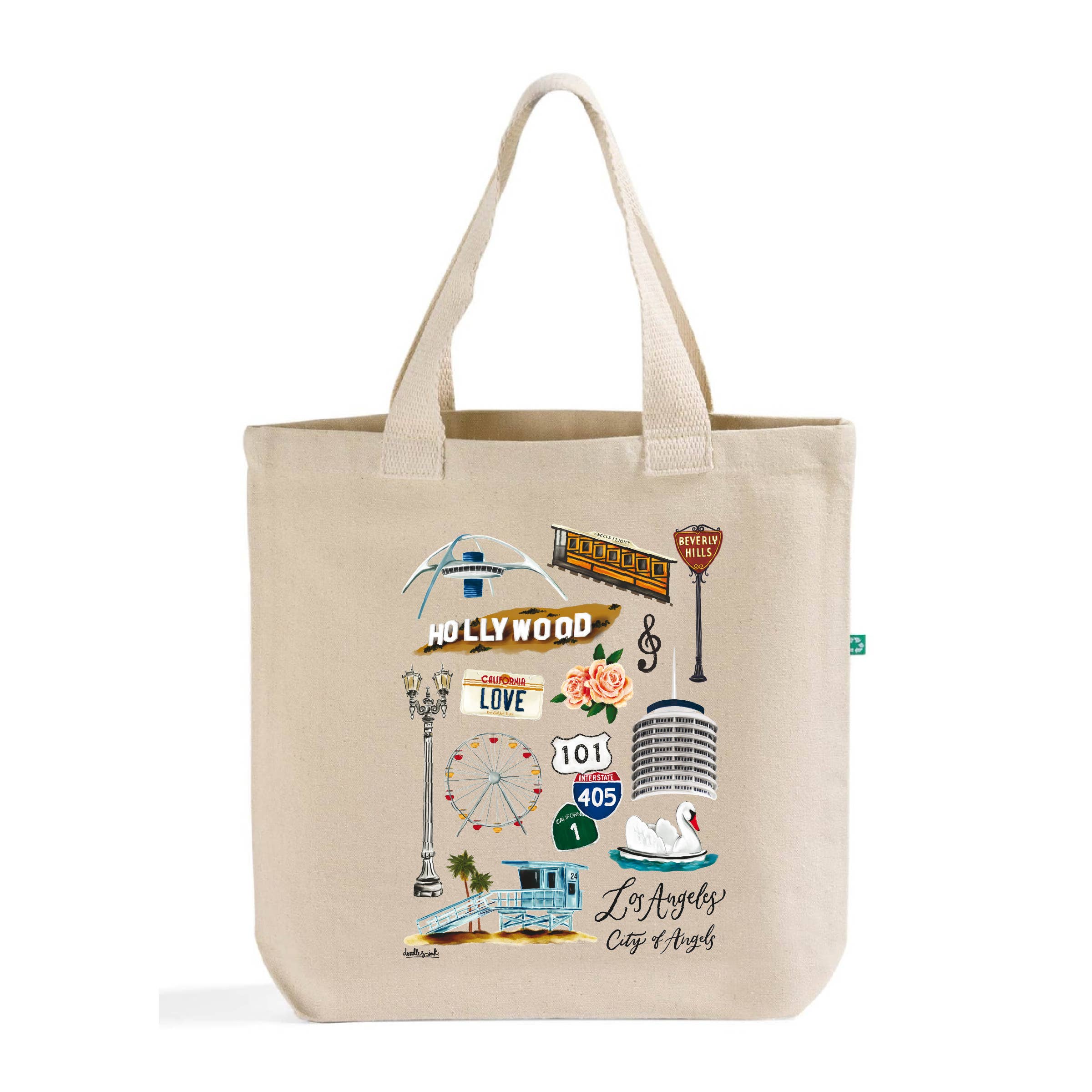 doodles.ink. – Großhandel Tragetasche – Unisex – Tragetasche Los Angeles Everyday 0