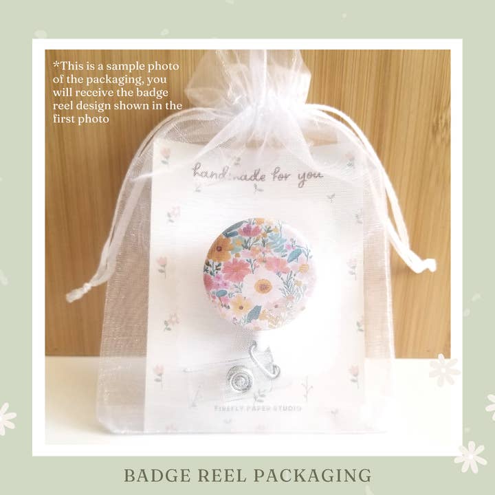 Firefly Paper Studio, LLC - Wholesale Badge Accessory - Women's - Floral Cow Badge Reel