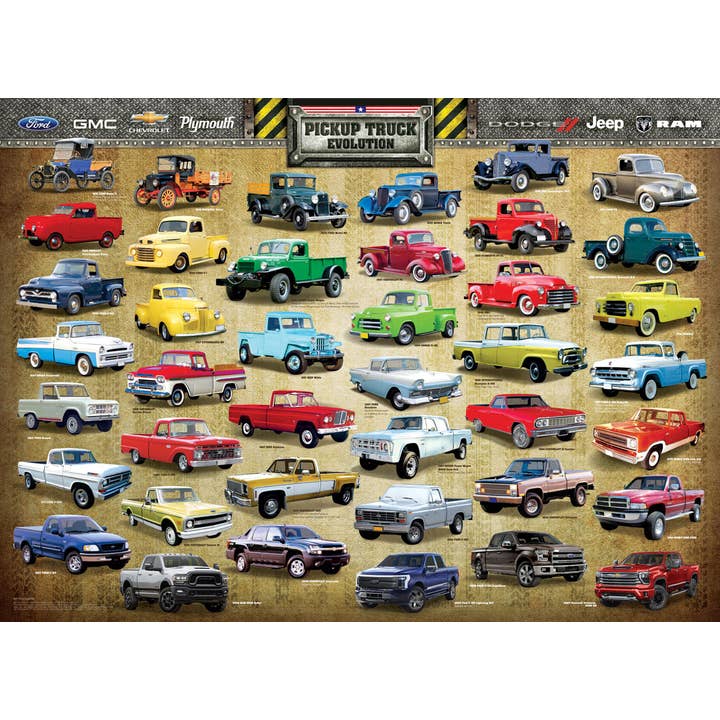 Eurographics Puzzles Europe - Wholesale Puzzle - Adult - Pickup Truck Evolution2