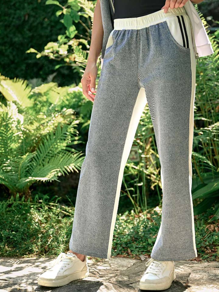 Demi Pant W/ Denim Contrast for wholesale by Joh Apparel