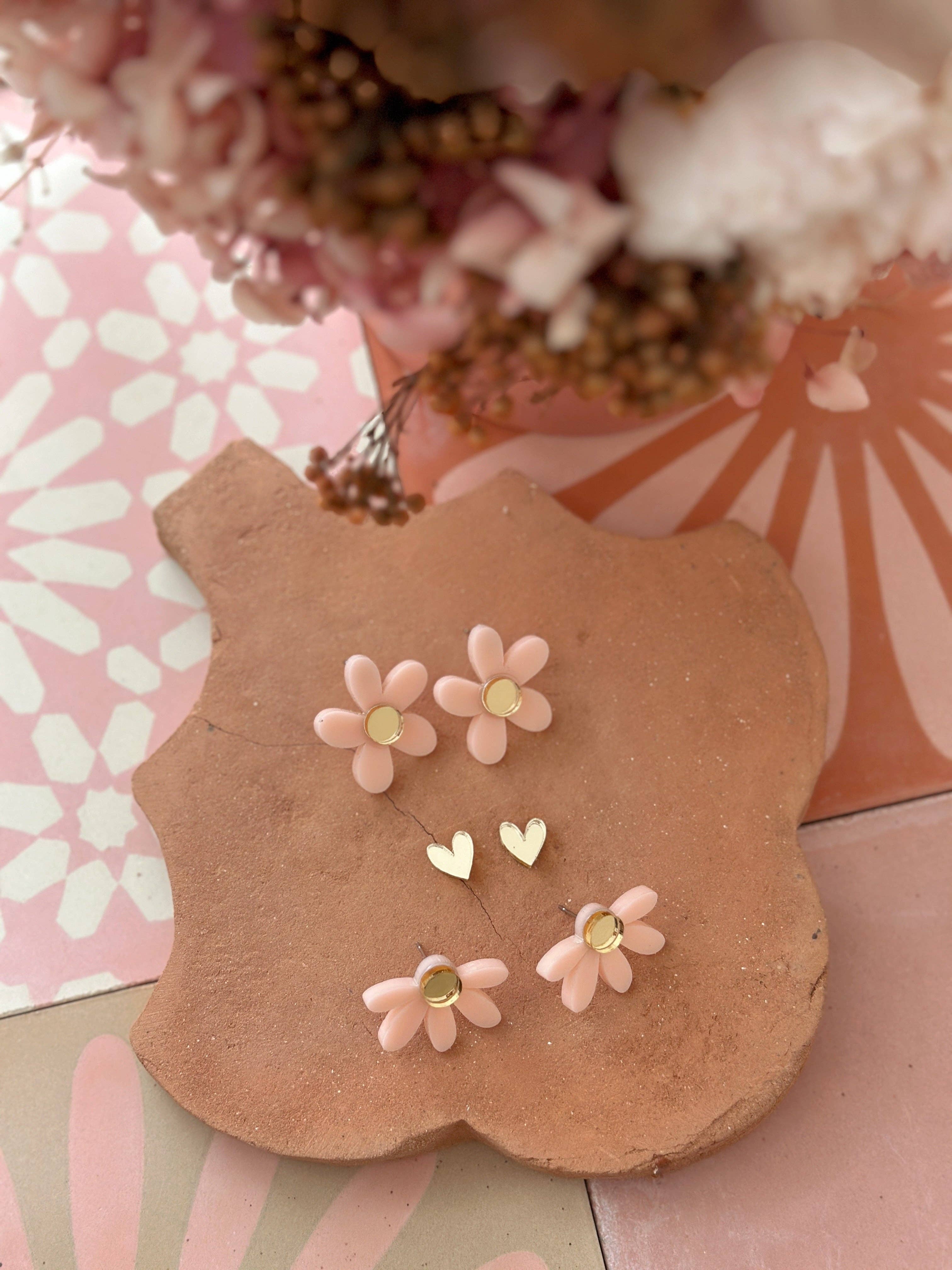 Foxie Collective - Vendita all'ingrosso Parure di gioielli - Stud Pack Trio | Rosa pallido+oro #2 | VENDITA ALL'INGROSSO2