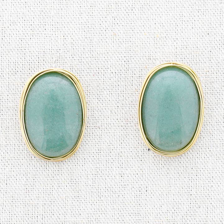 Oval Stone Steel Earrings for wholesale by Sonata