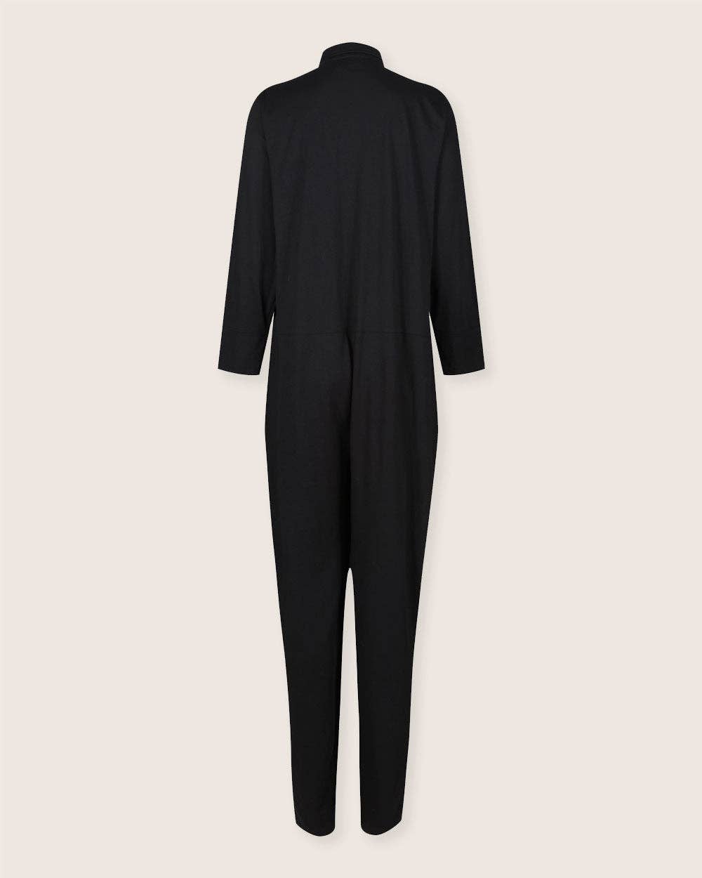 Shana Black Collared Jumpsuit for wholesale on Faire8