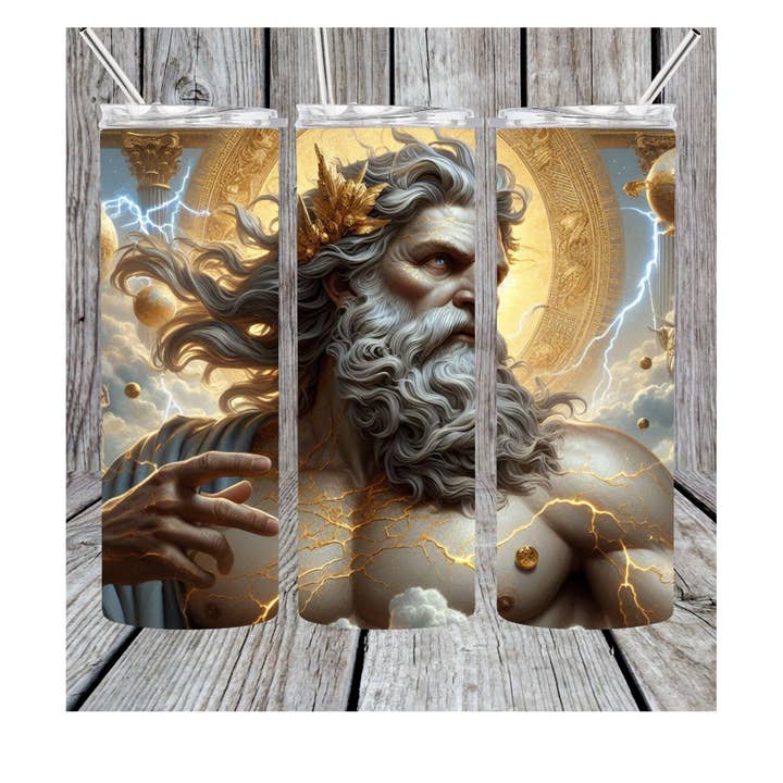 Eclectic Wallflower Boutique - Wholesale Insulated Mug/Tumbler - Zues God of Sky tumbler