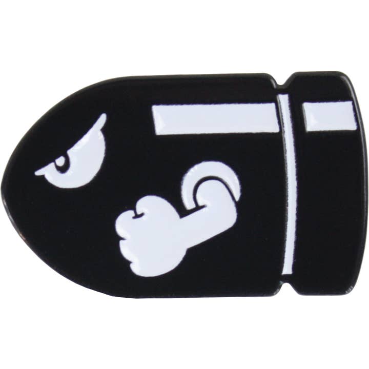 Enamel Pin - Super Mario Bros. - Bullet Bill for wholesale by Square Deal Recordings & Supplies