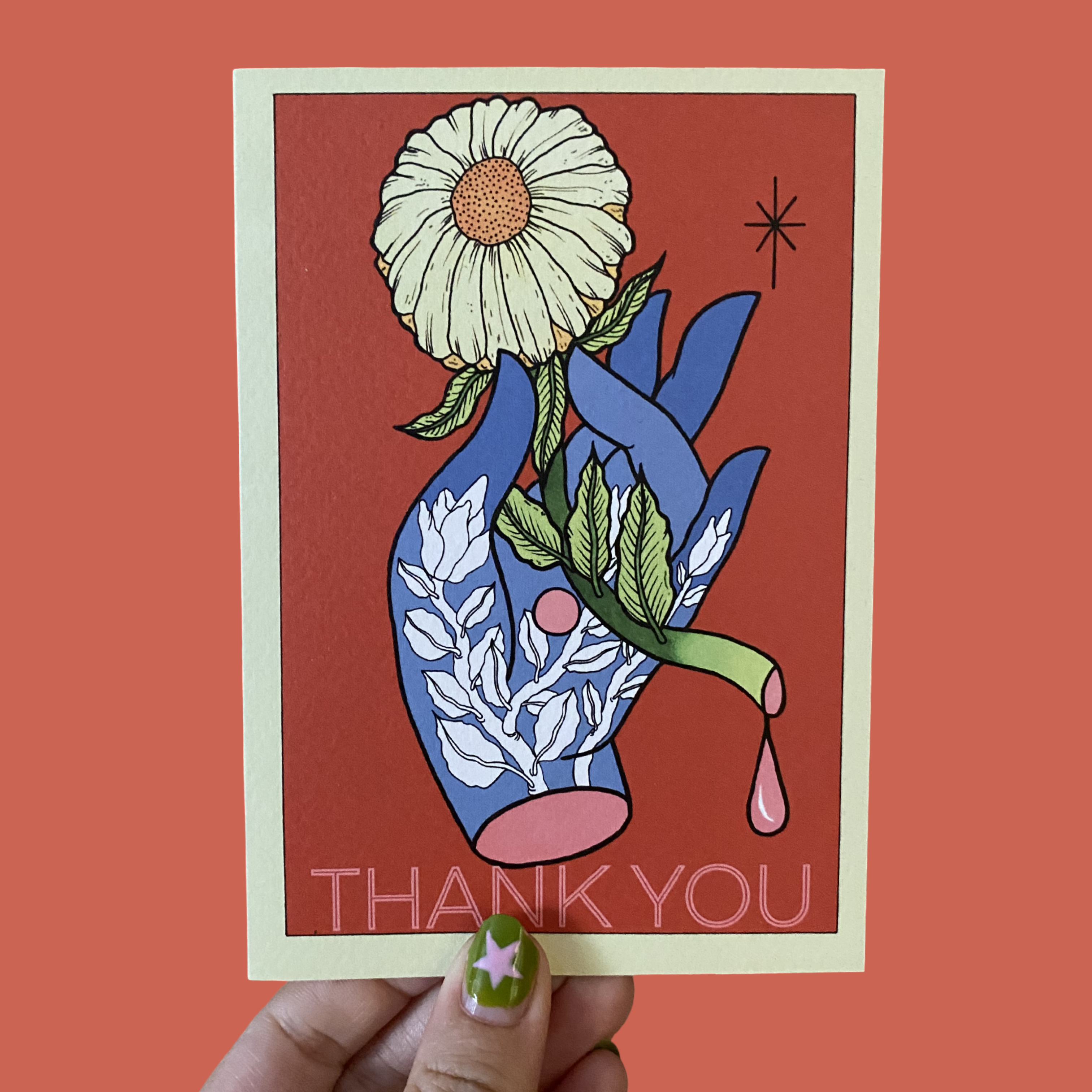 Piece of the Peach - Wholesale Thank You Card - Hand & Flower0