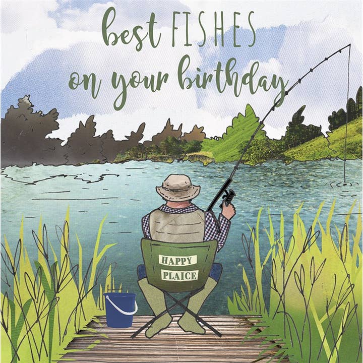 Greeting Card Birthday Fishes for wholesale by Natural Partners Limited