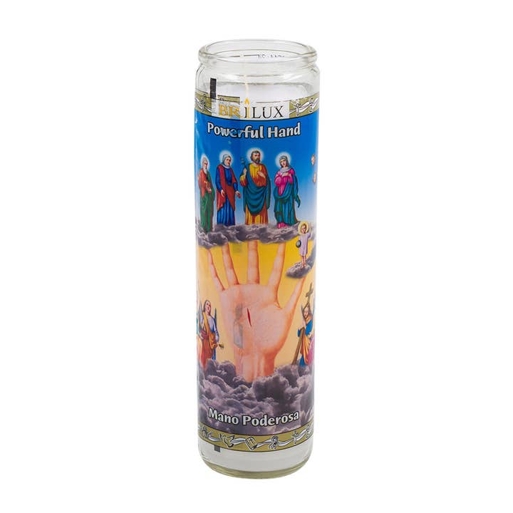CANDLE 8'' MANO PODEROSA for wholesale by Deluxe Import Trading