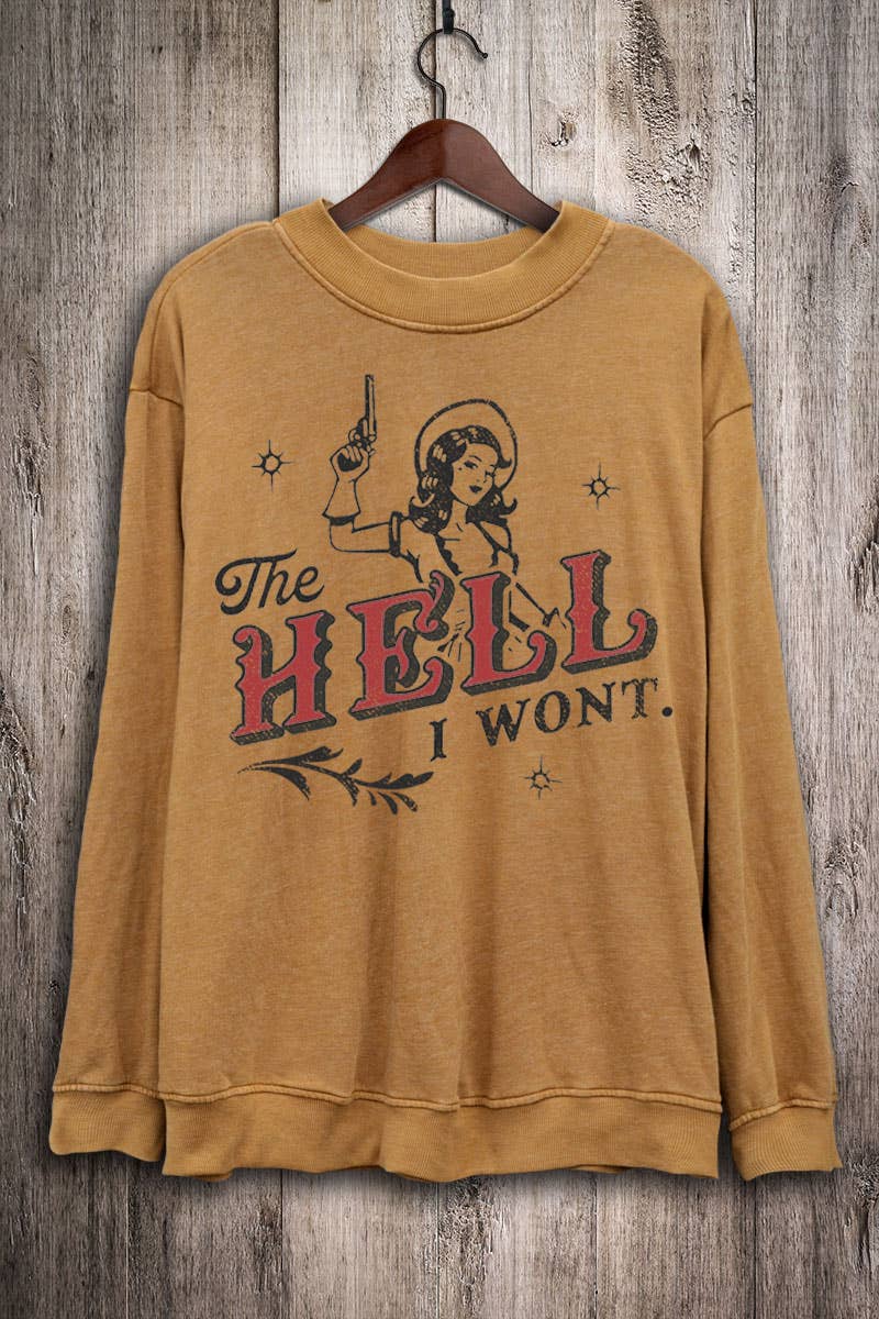 HRTandLUV - Vente Sweat-shirt à imprimés – femme - SWEAT-SHIRTS MINÉRAUX THE HELL I WONT - HL6936SW2