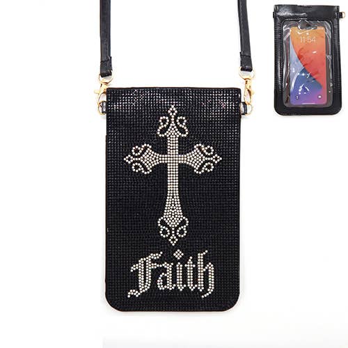 SP Sophia Collection - Wholesale Crossbody Bag - Women's - Rhinestone Crystal Studded Crossbody Cellphone Bag w/ Strap11