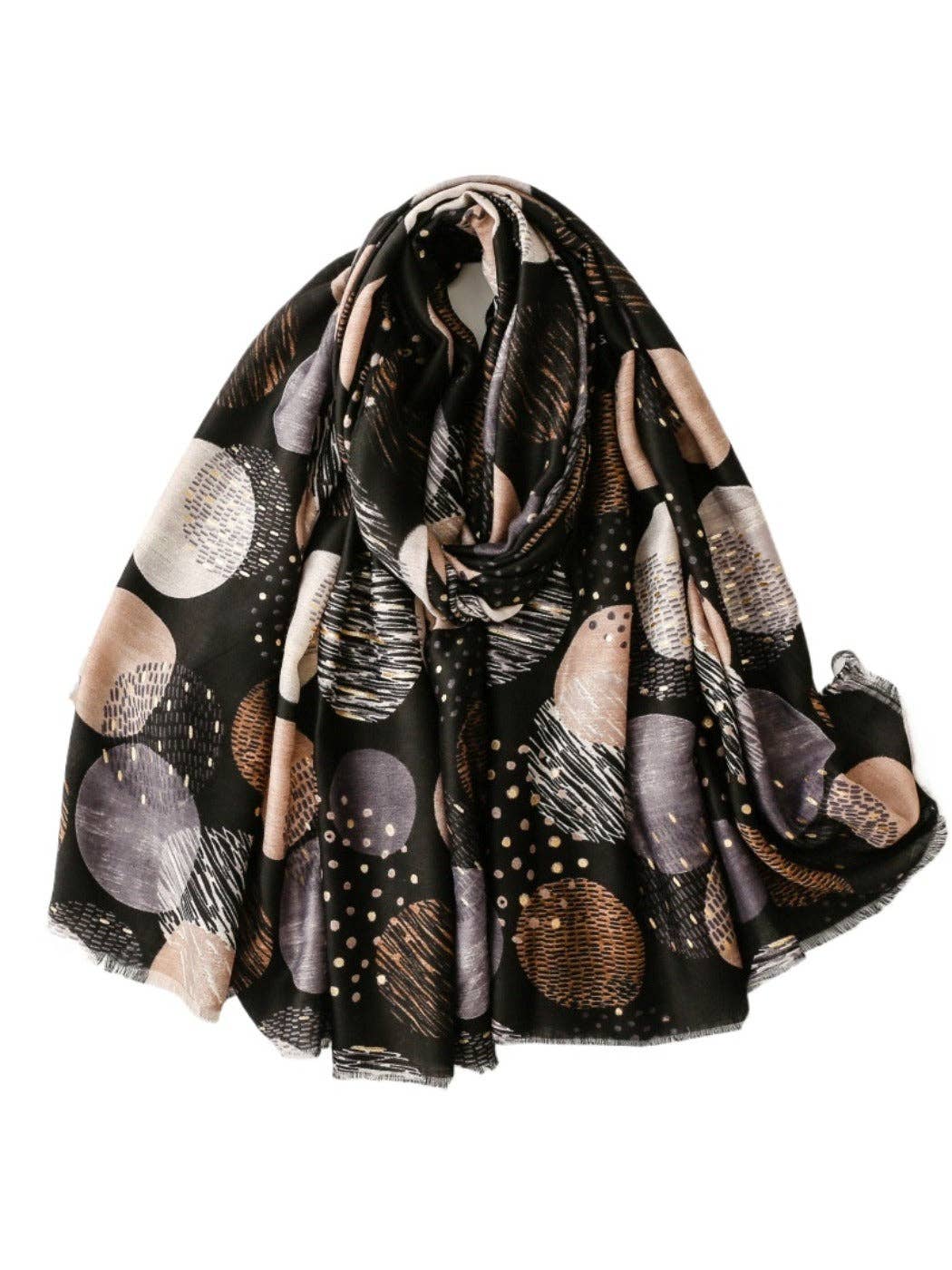 Funkyrel® Atzbranding Limited - Venta al por mayor Bufanda - Mujer - Scarvii - Pañuelo de Estampado Geométrico Retro Suave - 4 Colores3