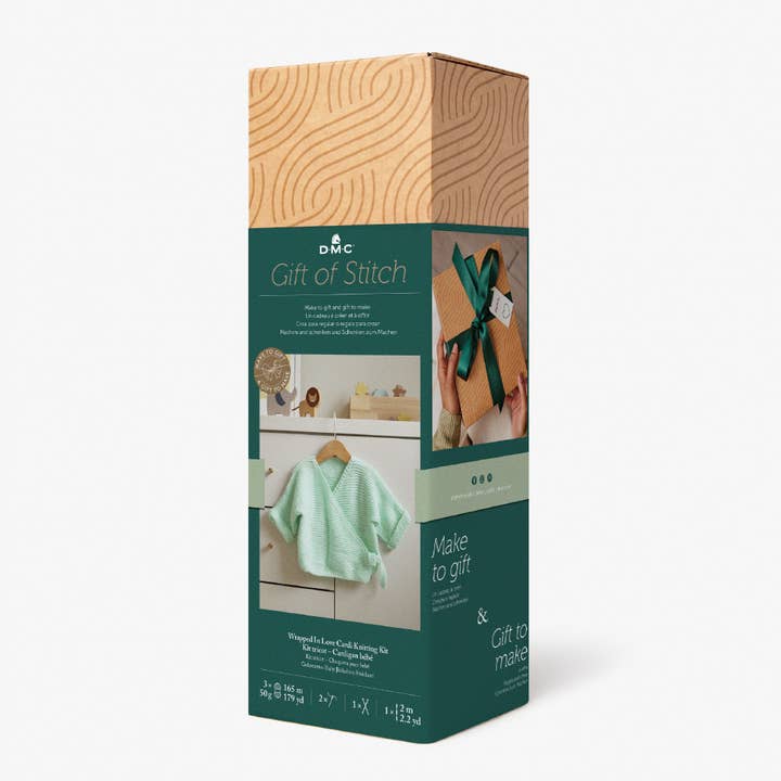 Wrapped In Love Cardi - DMC Gift of Stitch – Knitting Kit for wholesale by The DMC Group