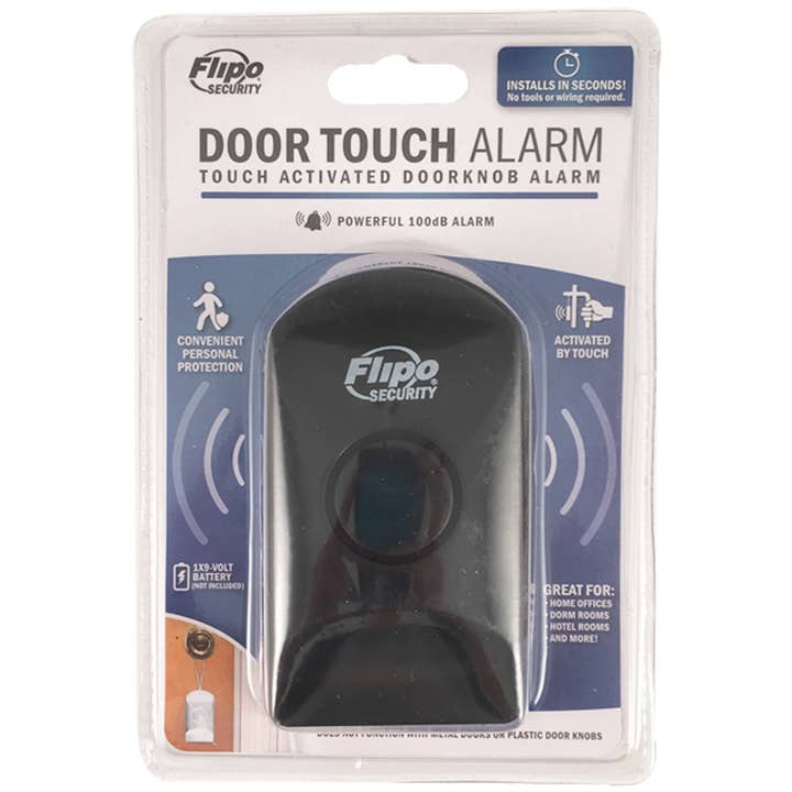 Negro Alarma táctil de puerta - Alarma de pomo de puerta activada por tacto de venta al por mayor en Faire3