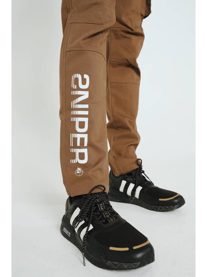 Sniper Gang Apparel - Wholesale Pants - Men's - Sniper Cargo Pants (Khaki)5