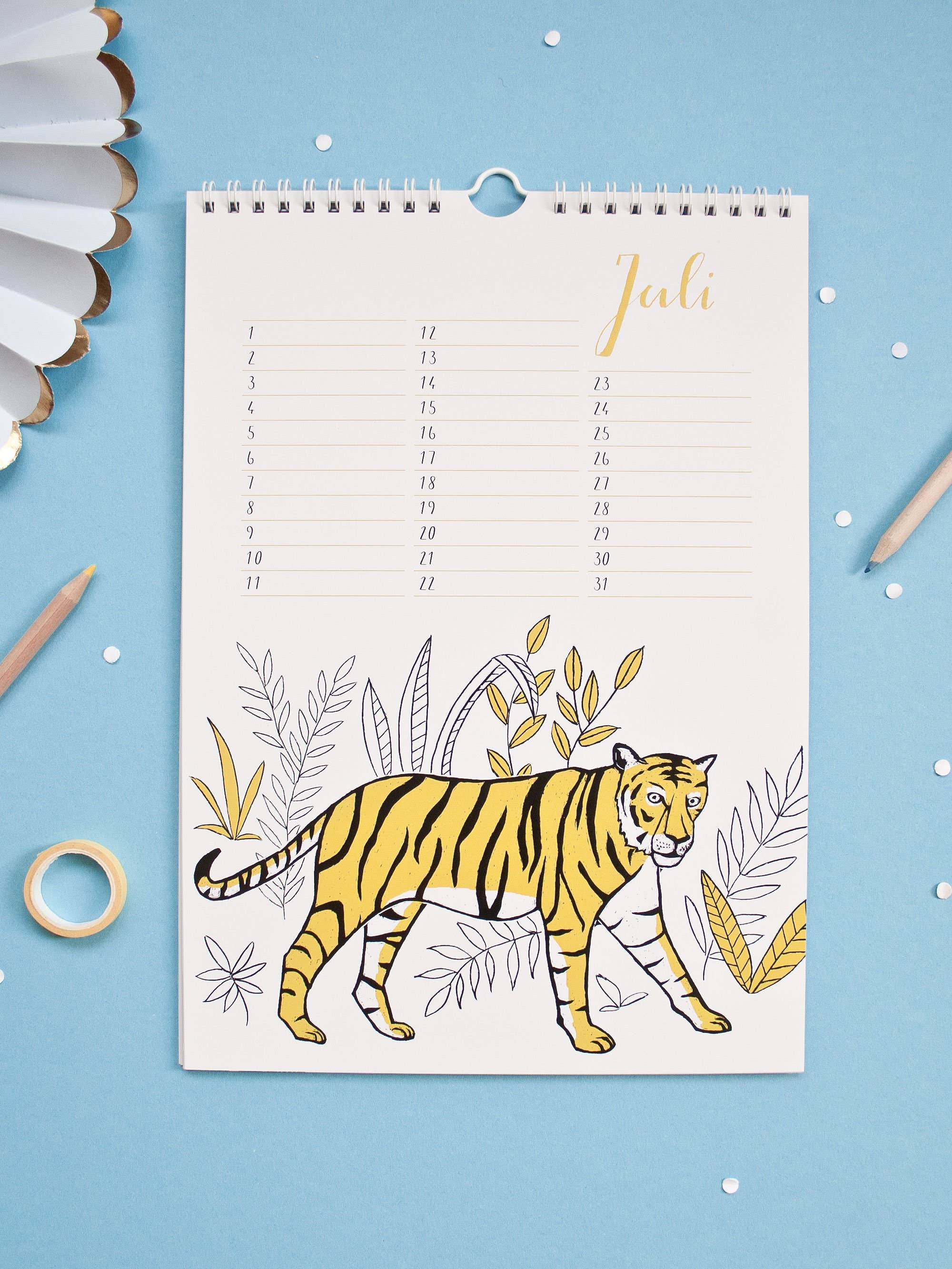 Katja Rub - Wholesale Calendar - Birthday calendar animals, perpetual calendar with3