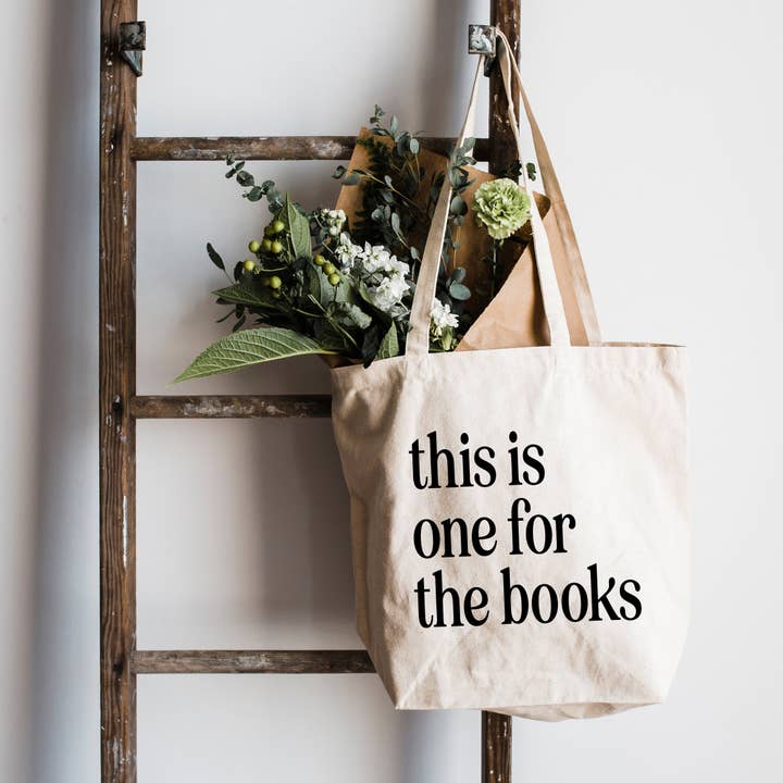 Bolso de lona de algodón "One For The Books" para venta al por mayor de Gladfolk